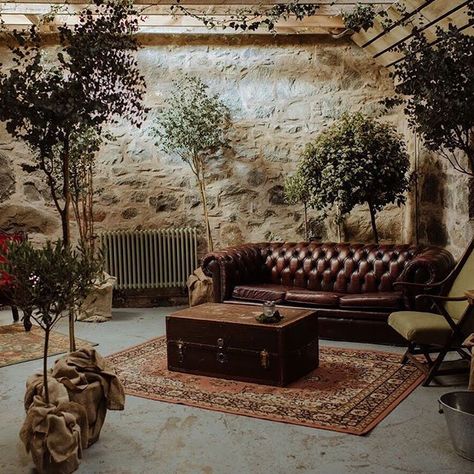 One of our favourite things to create is a luxe relaxation space for you and your guests in an industrial setting.  Comrie Croft looks GREAT with some rich coloured furnishings and textiles contrasting with its rustic walls and floors.  This particular set up was accented  for T + C with trees galore. Photography - @neilthomasdouglas  #industrialwedding #rusticwedding #barnwedding #weddingseatingarea #weddingstyling Wedding Seating Area, Wood Wedding Decorations, Things To Create, Relaxation Space, Wooden Wedding Signs, Wedding Themes Winter, Wedding Cake Rustic, Wedding 2025, Scottish Wedding