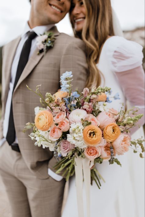 Bridgerton Inspired Wedding Flowers, Soft Pastel Wedding Bouquet, Cottage Garden Wedding Bouquet, April Bridal Bouquet, Late Summer Wedding Bouquets, Neutral Pastel Wedding, Beachy Bouquet, Waffley Wedded, Colorful Pastel Wedding