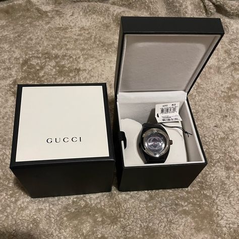 Gucci Sync XXL Black Dial and Black Rubber Strap Men's Watch YA137107A Gucci Watches For Men, Gucci Watches, Men Gift Basket, Gucci Watch, I Got It, Black Rubber, Men's Watch, Got It, Mens Gifts