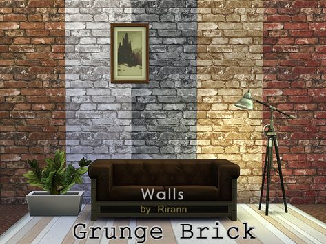 Grunge Brick Walls in 5 color variations. Found in TSR Category 'Sims 4 Walls' Sims 4 Cc Brick Wallpaper, Brick Walls, Brick Wallpaper, Sims 4 Cc, The Sims Resource, Sims Resource, Sims Cc, Brick Wall, The Sims