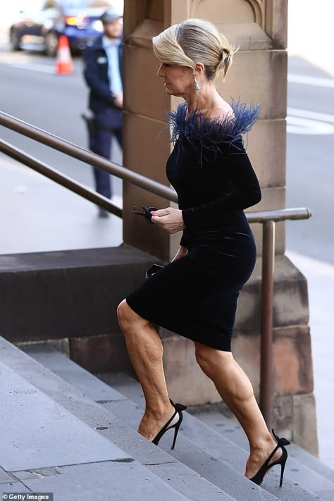 Julie Bishop wears stunning Carla Zampatti dress at the fashion designer's star-studded funeral | Daily Mail Online Carla Zampatti, Duchess Of York, Central Business District, Power Dressing, Great Legs, World Of Fashion, Elegant Style, Runway Fashion, Little Black Dress