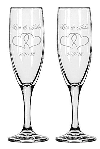 Gifts Infinity 2 Engraved Wedding Interlock Hearts Champagne Flutes Personalized Toasting Glasses * See this great product. Engraved Champagne Flutes, Champagne Toasting Flutes, Wedding Toasting Glasses, Personalized Champagne Flutes, Toasting Glasses, Champagne Flute Set, Toasting Flutes, Wedding Toasts, Engraved Wedding