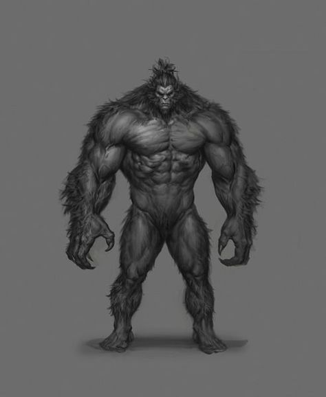 Bigfoot art - Hulksquatch Creatures Reference, Arte Zombie, Bigfoot Art, Artwork Collection, Mythical Beasts, Abominable Snowman, Cool Monsters, Alien Concept Art, Monster Concept Art