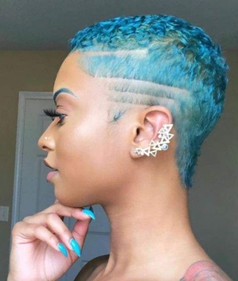 Short Asymmetrical Haircuts for a Unique Style Short Asymmetrical Haircut, Asymmetrical Haircuts, Skirts Design, Short Blue Hair, Finger Waves Short Hair, Short Fade Haircut, Short Hair Styles African American, Short Hair Designs, Short Shaved Hairstyles