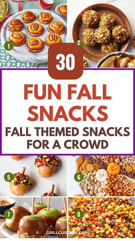 Quick and easy fall snacks and autumn sweet treats for crowd! The best  Fall Themed Snacks, sweets and salty snacks for a crowd, movie night, after school, Halloween or Thanksgiving potlucks, or football game day, fall bonfire food.
Bonfire Food Ideas Snacks, Fall Snacks For Party, Snacks For A Crowd, Treats For A Crowd, Easy Fall Snacks, Bonfire Snacks Easy Snack For Game Night, Fall Football Food Ideas, Salty Potluck Food, Fall Carnival Food Ideas, Snacks For Family Gathering, Fall Snacks For A Crowd, Bonfire Potluck Ideas, Fun Fall Snacks For Kids, Bon Fire Snacks Food