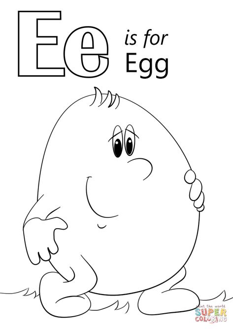 E Is For Egg Craft, Letter E For Toddlers, E Is For, E For Egg, Letter E Coloring Page, Letter E Printable, E Coloring Page, E Is For Egg, Letter E Activities