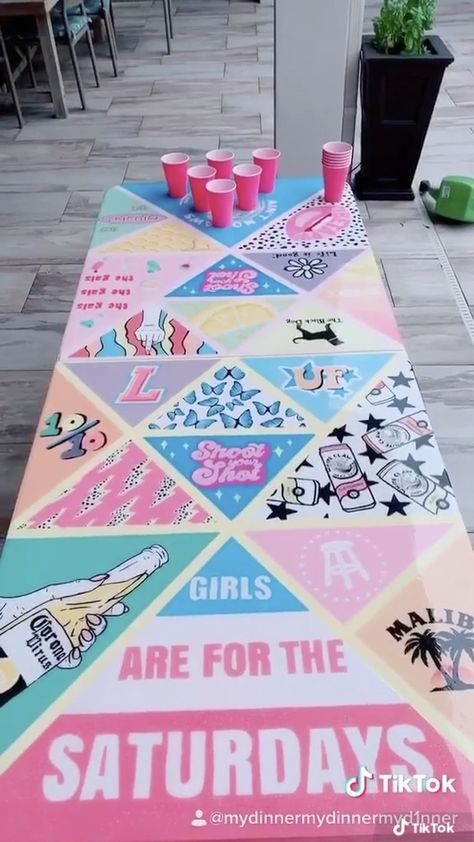 Cup Pong, Beer Pong Table Diy, Diy Beer Pong, Diy Beer Pong Table, Custom Beer Pong Tables, Beer Pong Table Designs, Beer Table, Drinking Games For Parties, Fun Drinking Games