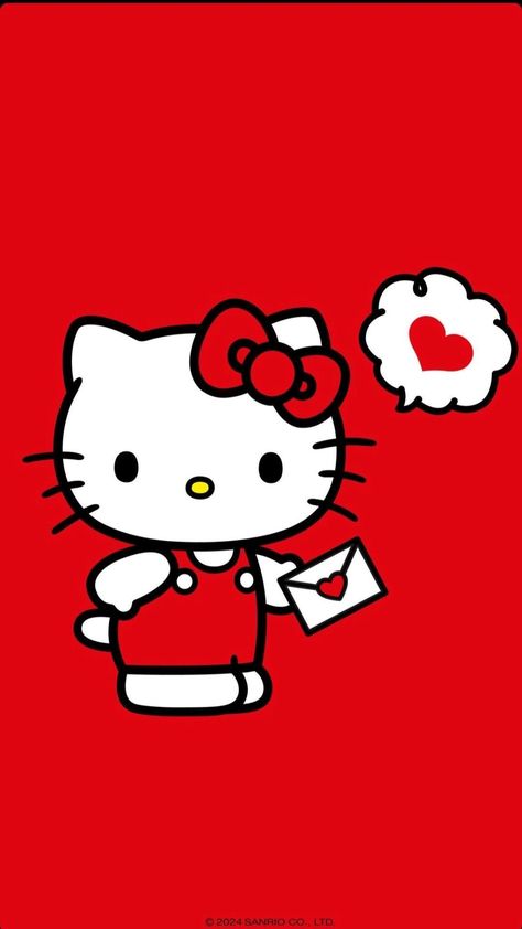 Red Ios Homescreen, Red Hello Kitty, 헬로키티 배경화면, Pink Wallpaper Hello Kitty, Walpaper Hello Kitty, Hello Kitty Imagenes, Hello Kitty Wallpapers, Cute Mobile Wallpapers, Hello Kitty Themes