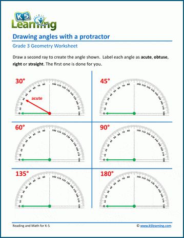 Using a protractor worksheets. In these worksheets, students use a protractor to draw and measure angles and determine if the angles are acute, obtuse, straight or 90 degrees. Grade 3 | Geometry | Free | Printable | Worksheets. Protractor Activities, Angles Math Activity, Measuring Angles Worksheet, Measure Angles, Angles Math, Angles Worksheet, Teaching Math Strategies, 4th Grade Math Worksheets, 3rd Grade Math Worksheets