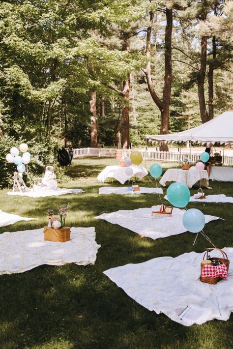 Picnic Blanket Wedding, Engagement Party Picnic, Wedding Picnic Reception, Save Money On Wedding, Picnic Baby Showers, Retro Picnic, Long Engagement, Picnic Theme, Park Birthday