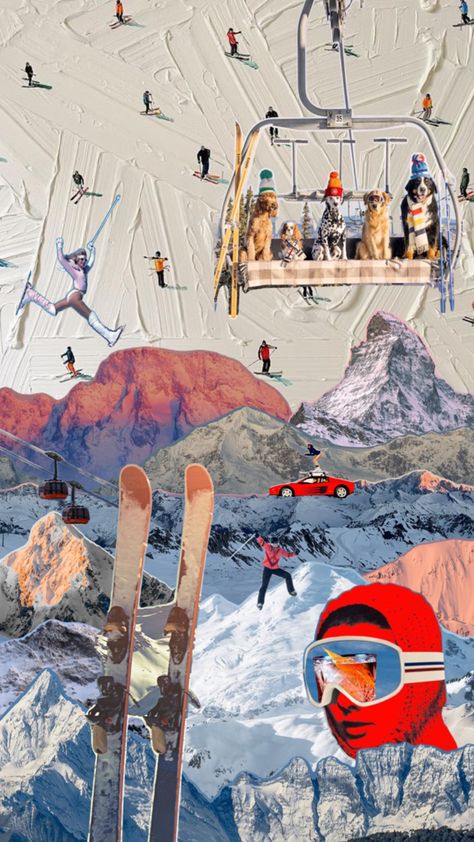 Vintage Skiing Aesthetic, Skiing Aesthetic, Ski Aesthetic, Apres Ski Party, Ski Art, Retro Ski, Ski Posters, Dorm Posters, Ski Season