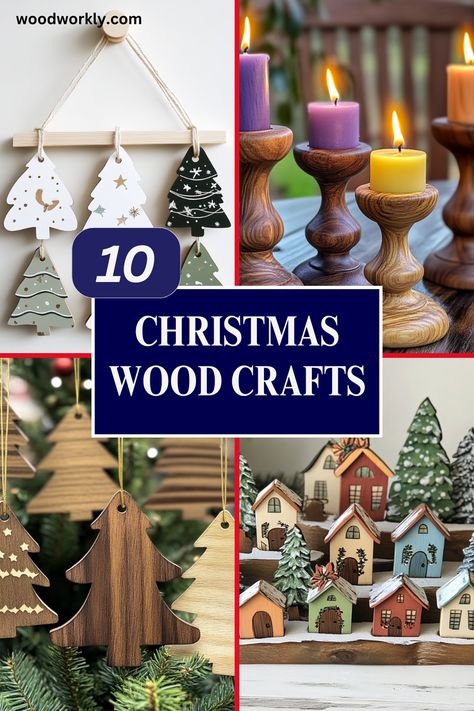 Create holiday magic with DIY Christmas wood crafts! Discover festive project ideas to decorate your home or gift to loved ones. Click for inspiration! #ChristmasCrafts #WoodProjects #HolidayDecor #DIYProjects #Woodworking Holiday Wood Projects Diy, Wood Craft Ideas For Beginners, Wooden Diy Christmas Gifts, Diy Wood Xmas Decor, Simple Wood Crafts Diy, Wood Craft Christmas Ideas, Holiday Wood Crafts Diy, Christmas Wood Diy Projects, Handmade Wooden Gifts Diy