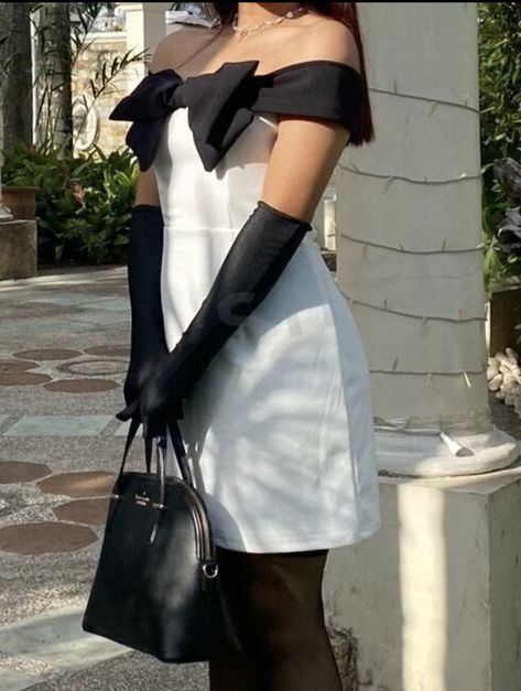 White Dress With Black Tights, Dresses With Black Tights, Coquette Birthday, Black Coquette, Money Wedding, Wedding Money, Best Islamic Images, Inspo Outfit, Islamic Images