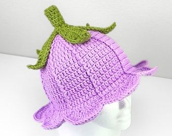 Crochet Tulip Hat, Flower Bucket Hat Crochet, Fairy Flower Hat, Flower Hat Crochet, Tulip Hat, Bucket Hat Crochet Pattern, Hat Crochet Patterns, Fairy Crochet, Flower Bucket Hat