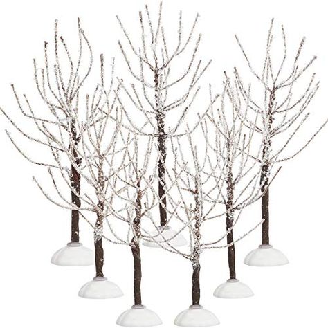 7 Pieces Christmas Decor Trees, Snow Covered Village Trees, Winter Snow Model Trees in 2 Sizes for Christmas Tree Dis... Led Christmas Decor, Artificial Xmas Trees, Christmas Dining Table Decor, Christmas Village Sets, Christmas Village Accessories, Frosted Tree, Green Tablecloth, Christmas Dining Table, Winter Schnee