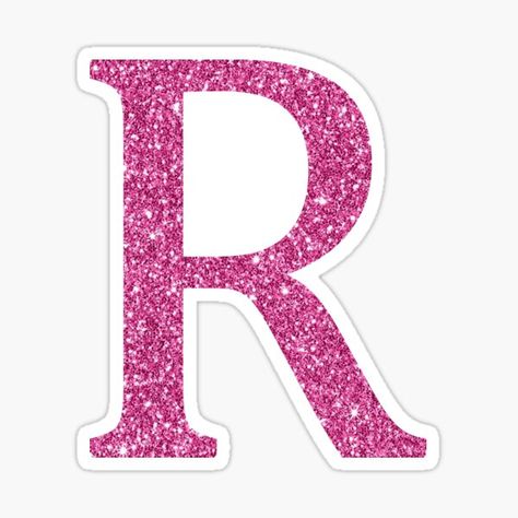 Pink Glitter Letter R • Millions of unique designs by independent artists. Find your thing. R Sticker, L Sticker, Pink Letter, Letter L, Letter R, Pink Glitter, Glitter, For Sale, Pink