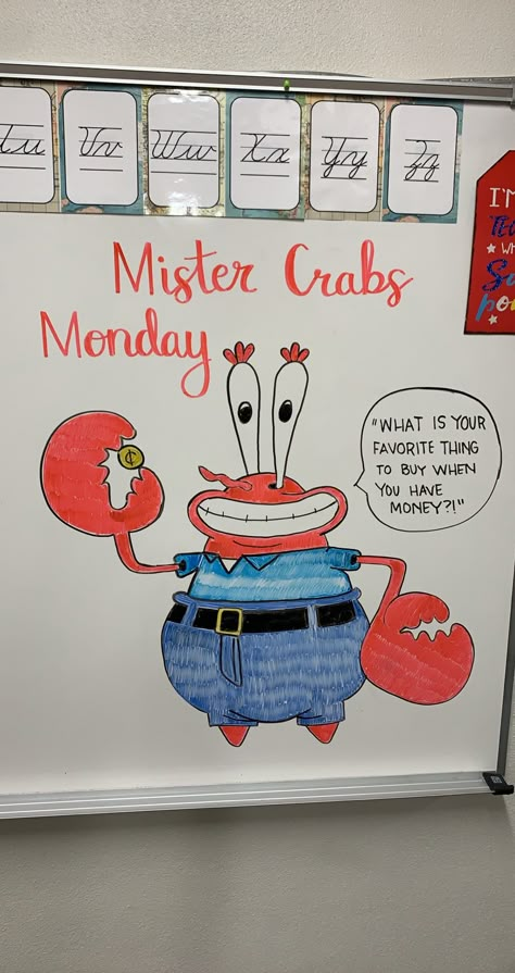 Monday Whiteboard Ideas, Monday Theme Days, Every Monday Matters Activities, Whiteboard Questions Monday, Whiteboard Prompts Monday, Monday Question Of The Day Classroom, College White Board Ideas Doors, Monday Board Prompts, Monday Whiteboard Question