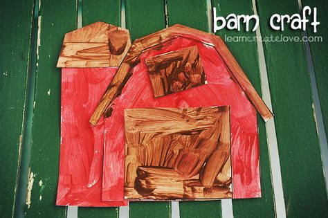 Barn Craft Preschool, Barn Craft, Farm Unit Preschool, Barn Crafts, Farm Lessons, Farm Theme Preschool, Craft Preschool, Farm Animal Crafts, Farm Craft