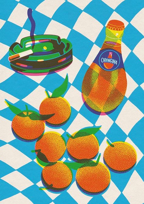 Pencil Sketches Ideas, Recipe For Lemonade, Oranges Illustration, 1980s Office, Cute Watercolor Paintings, Risograph Illustration, Risograph Design, Creative Inspiration Art, Leeds Uk