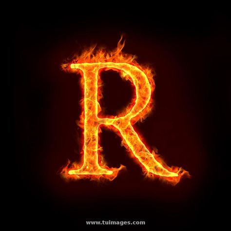 fire alphabets in flame, letter R The Letter R, Letter R, Stock Images, Stock Photos