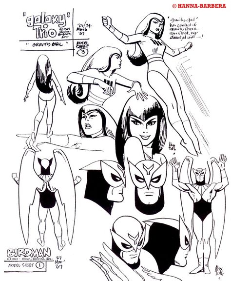 Galaxy Trio Pinterest Sketches, Tv Cartoon, Cartoon Sketch, Alex Toth, Hanna Barbera Cartoons, Character Model Sheet, Character Model, Model Sheet, Cartoon Sketches