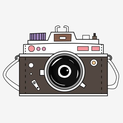 Photography Wallpaper Cameras, Camera Drawing Art, Sticker For Scrapbook, Camera Png, Camera Sticker, Camera Illustration, Camera Cartoon, Camera Drawing, Photo Clipart