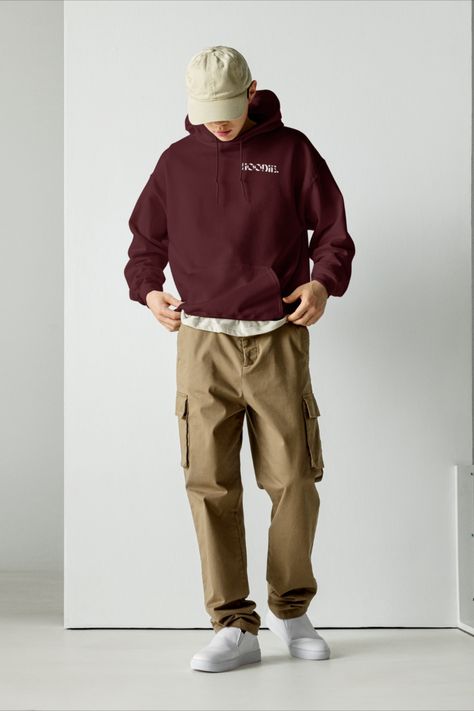 Casual Comfort for Gym-Outdoor-Uni, Perfect Funny Graduation & Birthday Gift -Simple Design- #falloutfits #fallaesthetic #fasioninspo Burgundy Hoodie Outfit, Maroon Hoodie Outfit, Chic Costumes, Hoodie Outfit Casual, Hoodie Outfit Men, Burgundy Hoodie, Maroon Hoodie, Shatter Me, Maroon Shirts