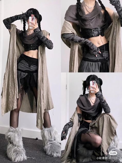 Dystopia Aesthetic Clothes, Desertcore Outfit, Dune Inspired Outfit Aesthetic, Biopunk Aesthetic Outfit, Dunecore Outfits, Dune Outfits Women, Dune Core Outfit, Desertcore Fashion, Dystopia Outfit Aesthetic