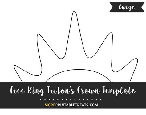 Free King Triton's Crown Template - Large King Triton Costume, Summer School Crafts, King Triton, Mermaid Halloween Costumes, Run Disney Costumes, Crown Template, Mermaid Halloween, Diy Crown, Mermaid Crown