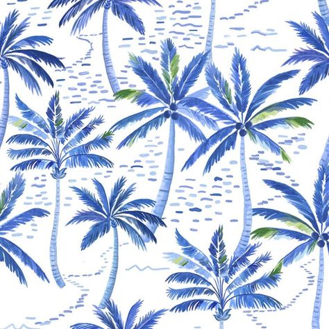 Palm Tree Print Pattern, Trees Watercolor, Tropical Outfit, Watercolor Tropical, Jungle Wallpaper, Palm Tree Print, Watercolor Trees, Baby Design, Tropical Print