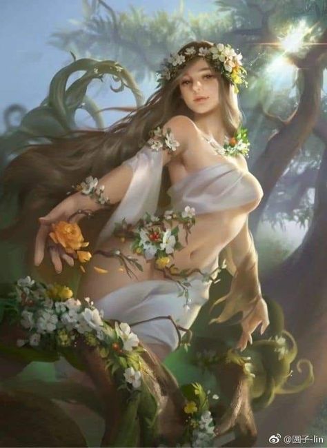 Flora Princess For the "Iteration to Apotheosis" campaign setting Arch Fey, Fantasy Pictures, Earth Art, Goddess Art, Digital Art Girl, Beautiful Fantasy Art, Fantasy Artwork, Fantasy Character Design, In The Woods