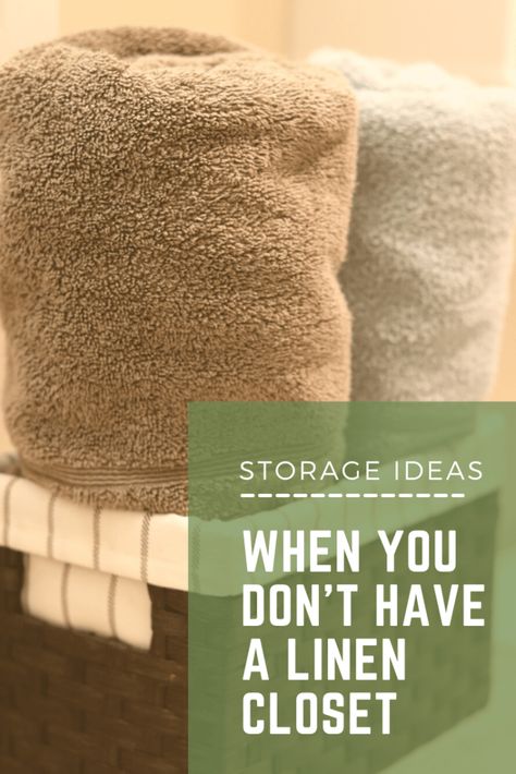 4 Simple Storage Ideas When You Don’t Have A Linen Closet - A Flourishing Place Linen Storage In Laundry Room, Diy Linen Closet In Bathroom, Towel And Sheet Storage, Clever Linen Storage Ideas, Linen Closet Substitute, Creative Towel Storage Bathroom, Create Linen Closet, Flannel Storage Bathroom, Bathroom Towel Storage Bath Towels