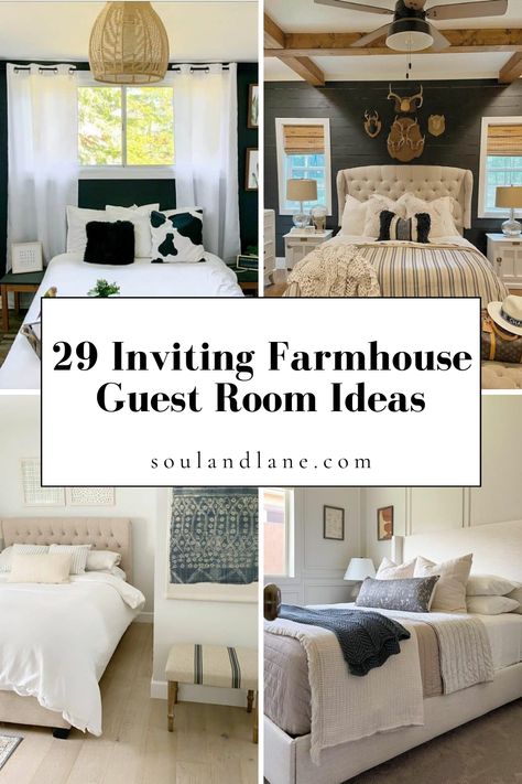 Transform your guest room into a warm, inviting farmhouse retreat with ideas that blend rustic charm with modern comfort. Picture a space where weathered woods meet soft, plush linens, creating an atmosphere that’s immediately welcoming and serene. Discover how to incorporate vintage finds, soft lighting, and natural textures to craft a room that guests will never want to leave. From antique quilts to barn-style doors, learn how to create a guest room that exudes the heartfelt hospitality of far Guest Room Theme Ideas, Beautiful Guest Bedrooms, Farmhouse Guest Room, Guest Room Ideas, Light Blue Bedding, Warm Farmhouse, White Metal Bed, Cozy Guest Rooms, Warm Wood Flooring