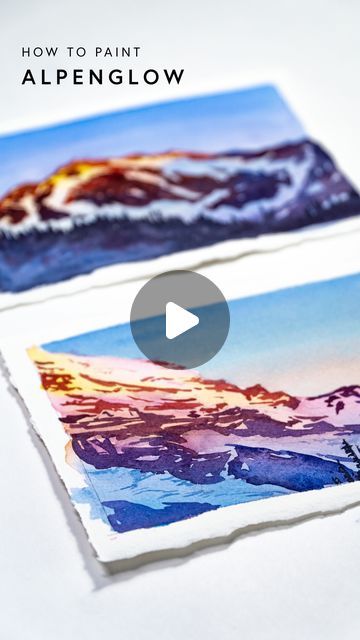 Claire Giordano on Instagram: "To learn more about how to paint alpenglow, next month I’m leading a three-part Alpenglow watercolor class! I’m so excited, and hope to see you there! We get started on November 7th, and it will be recorded for anyone who can’t make it live. 

This video shows the basic steps I use to paint alpenglow, the most magical light in the mountains. Whether I’m creating small paintings like these or a giant watercolor, I use the same steps adapted to each landscape. In the class, we’ll explore this process in depth along with lots of other techniques. 

The course is fre e for all new and current Adventure Art Academy students (27/month, sign up or cancel anytime) or you can sign up for just the alpenglow course for 90. Learn more or sign up via the links in my profi Magical Light, Adventure Art, Art Academy, Small Paintings, The Class, How To Paint, In The Mountains, So Excited, See You