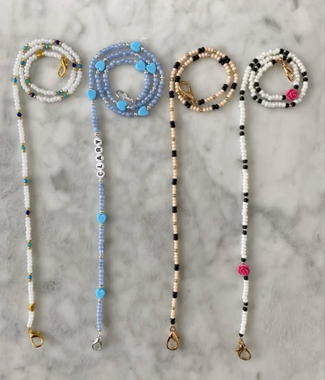 Eyeglass Jewelry, Beaded Sunglasses, Boho Jewelry Diy, Eyeglass Accessories, Beads Craft Jewelry, Mask Holder, Beaded Necklace Designs, Mask Chain, Beaded Necklace Diy