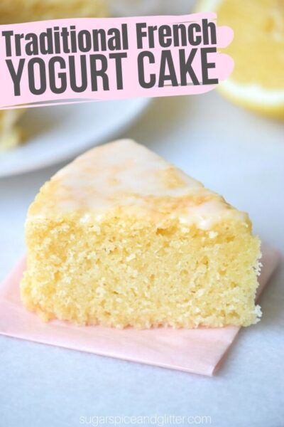 Easy French Cake Recipes, Vanilla Yogurt Cake Recipe Easy, Desserts Using Yogurt, French Lemon Yogurt Cake, Cakes For Brunch, 1234 Yogurt Cake, How To Make A Healthy Cake, Lemon Greek Yogurt Cake, Dessert Recipes Using Yogurt