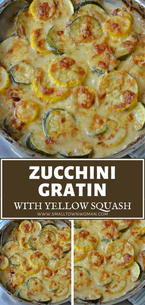 Zucchini And Yellow Squash, Zucchini Yellow Squash, Zucchini Gratin, Summer Squash Recipes, Yellow Squash Recipes, Thanksgiving Side Dishes Easy, Meals Easy, Aip Diet, Meals Recipes