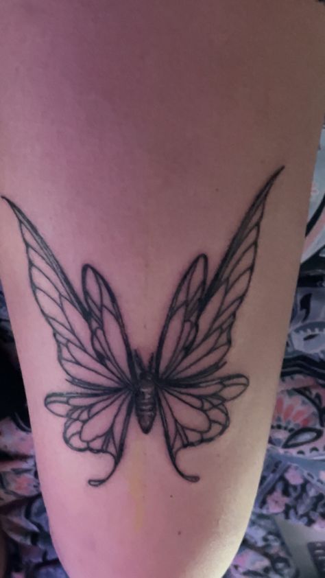 Fairy Butterfly Tattoo, Tattoos Knee, Fairy Wing Tattoos, Wing Tattoos, Fairy Butterfly, Wings Tattoo, Fairy Wings, A Butterfly, Butterfly Tattoo