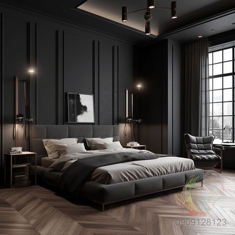 Grey Black White Bedroom, Black White Bedroom Ideas, Bedroom For Man, Modern Bedroom Suite, Modern Black Bedroom, Aesthetic Bedroom Decor Ideas, Black White Bedrooms, White Bedroom Ideas, Aesthetic Bedroom Decor