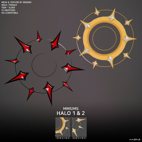 MMSIMS Halo 1 & 2 | MMSIMS on Patreon Halo Design Concept Art, Halo Reference Angel, Halo Sims 4 Cc, Halos Drawing Reference, Halo Drawings Angel, Angel Halos Drawing, Halo Design Angel, Angel Halo Art, Angel Halo Design