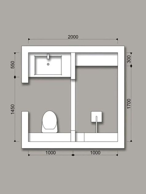 2x2 Bathroom Layout, Washroom Ideas, Wc Design, Bathroom Plan, Bathroom Dimensions, Guest Toilet, Architecture Design Concept, Bathroom Layout, Bath Room