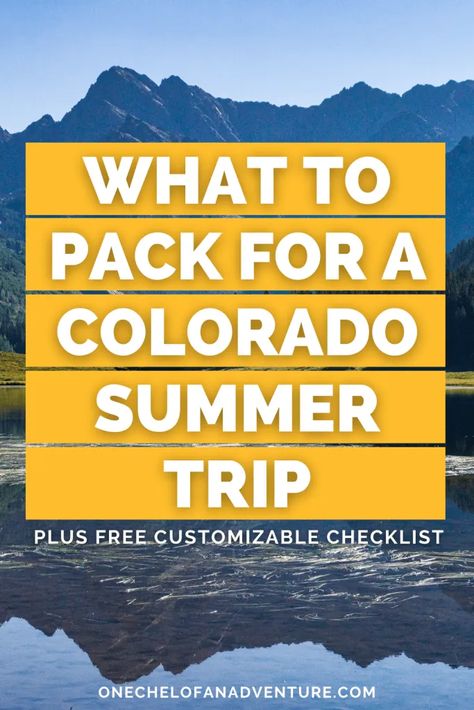 Colorado Packing List, Breckenridge Summer, Colorado Vacation Summer, Beaver Creek Colorado, Summer Packing Lists, Mountain Summer, Road Trip To Colorado, Colorado Summer, Summer Packing