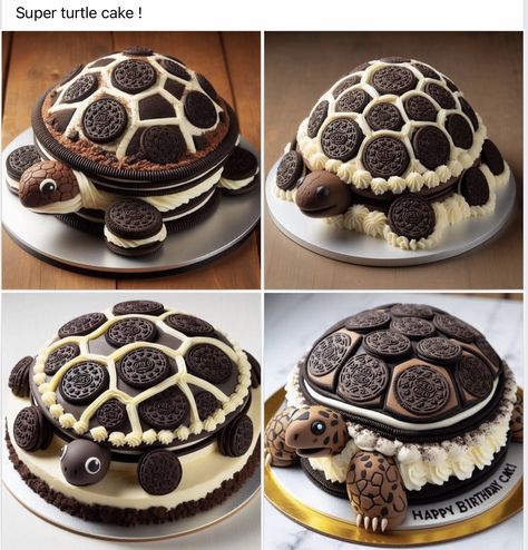 Turtle Cakes, Turtle Cake, Decorações Com Comidas, Cupcake Cake Designs, Amazing Food Decoration, Animal Cakes, Dog Cakes, Cake Decorating Designs, Crazy Cakes