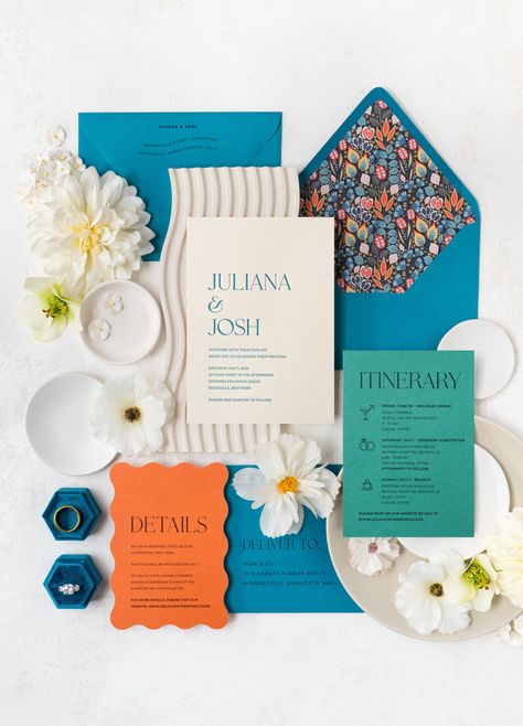 Mori & Co. | Wedding, Mitzvah, Event Invitations & Branding —Semi-Custom (new) Unusual Wedding Invitations, Modern Invitation Design, Colorful Wedding Invitations, Unusual Wedding, Event Invitations, Bar Mitzvah Invitations, Wedding Itinerary, Wedding Invitation Inspiration, Wedding Invitation Video