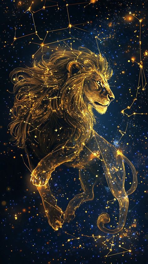 Leo Sign Wallpaper, Leo Art Wallpaper, Leo Zodiac Sign Wallpaper, Leo Astrology Art, Lioness Wallpapers, Leo Zodiac Wallpaper Aesthetic, Leo Zodiac Wallpaper, Leon Wallpaper, Constellation Lion