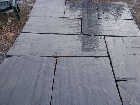 Slate Pavers, Outdoor Tile Patio, Gravel Walkway, Slate Patio, Paver Walkway, Grey Slate, Paver Stones, Landscape Stone, Stone Interior