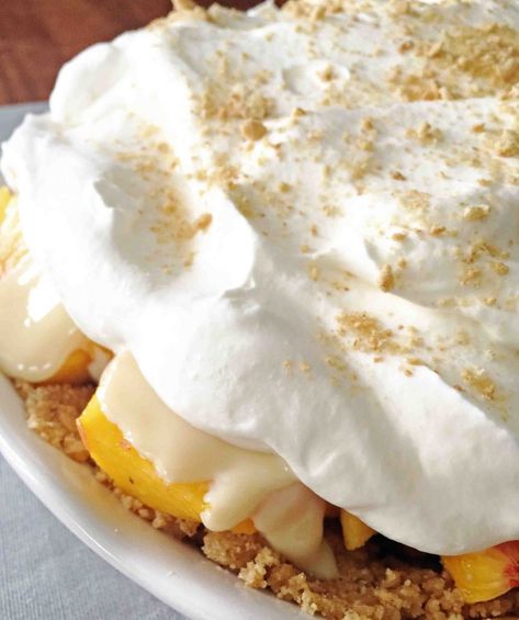 Fresh Peach Recipes, Fresh Peach Pie, Peach Dessert, Peach Pie Recipes, Sweet Condensed Milk, Peach Dessert Recipes, Fruit Pies, Peach Recipes, Graham Cracker Crust Pie