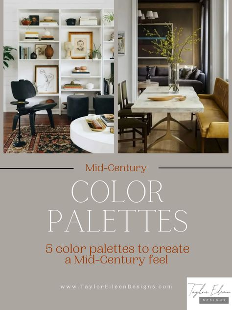 Mid Century Modern Paint, Mid Century Modern Paint Colors, Black Bar Cabinet, Mid Century Color Palette, Mid Century Modern Color Palette, Sherwin Williams Paint Neutral, Mid Century Paint, Mid Century Modern Colors, Mid Century Colors