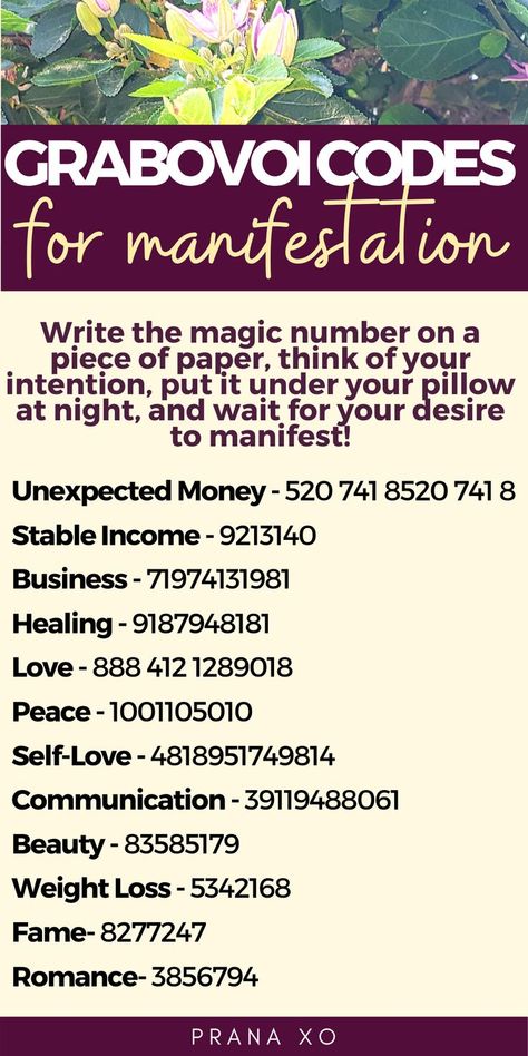 How To Manifest Using Grabovoi Codes, Numbers For Manifestation, Universe Number Codes, Healing Number Codes, Grabovoi Codes Activation, Money Angel Number, Gabrovoi Codes, Manifesting Numbers, Manifestation Numbers