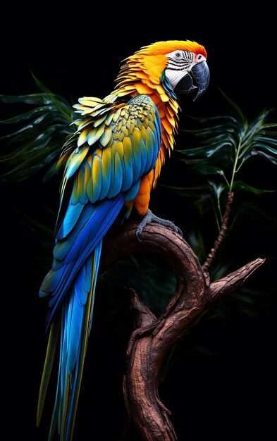 Photo vibrant yellow macaw perching on b... | Premium Photo #Freepik #photo Bird Images Pictures, Parrot Pictures, Macaw Art, Urdu Quotes Images, Business Card Maker, Poster Maker, Quotes Images, Card Banner, Cartoon Clip Art